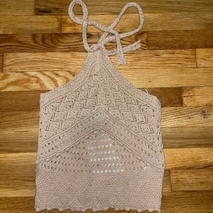 ZARA KNIT HALTER TOP